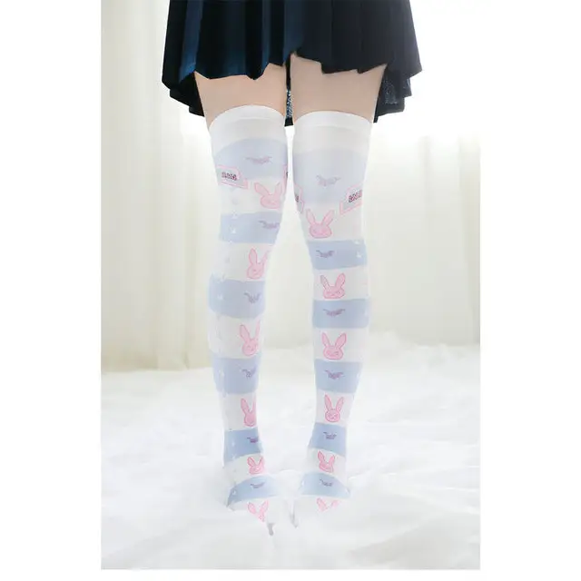 D.Va Thigh High Stockings for Overwatch Fans and Kawaii Gamers - Socks