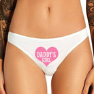 Daddy's Girl Basic Thongs in Seductive Black and Innocent White - Cosparty