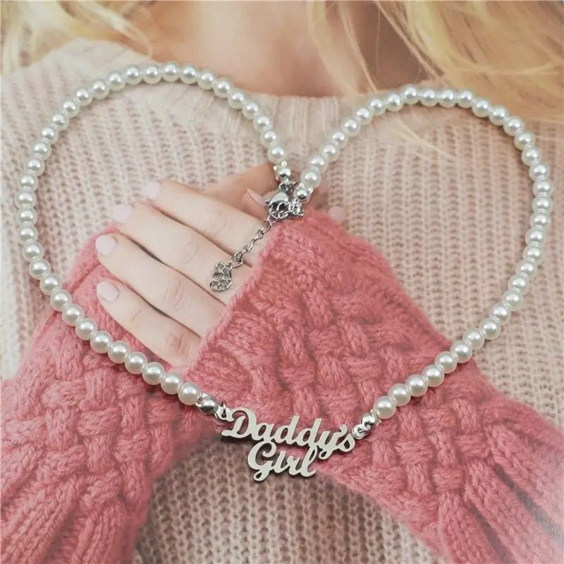 Daddy's Girl Pearl Necklace for Discreet Everyday Love - Cosparty