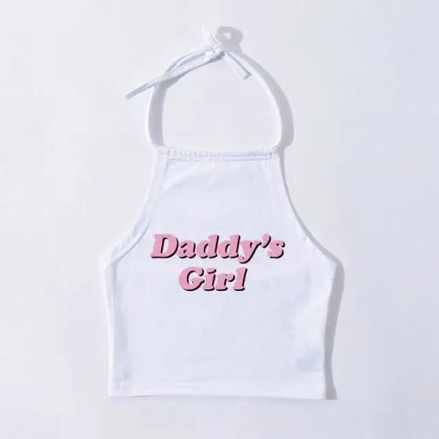 Daddy's Girl Spaghetti Strap Halter Top for Kawaii Cuties - Cosparty