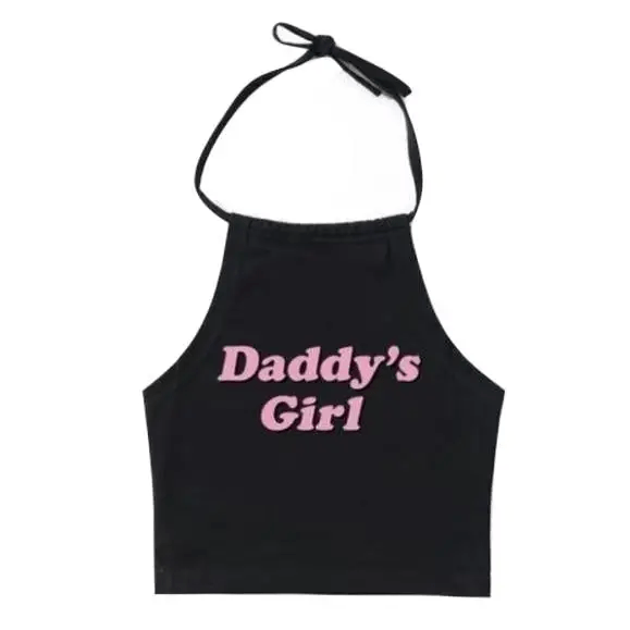 Daddy's Girl Spaghetti Strap Halter Top for Kawaii Cuties - Cosparty