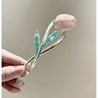 Dainty Floral Ceramic Hair Claw Clip for a Unique Style - Cosparty