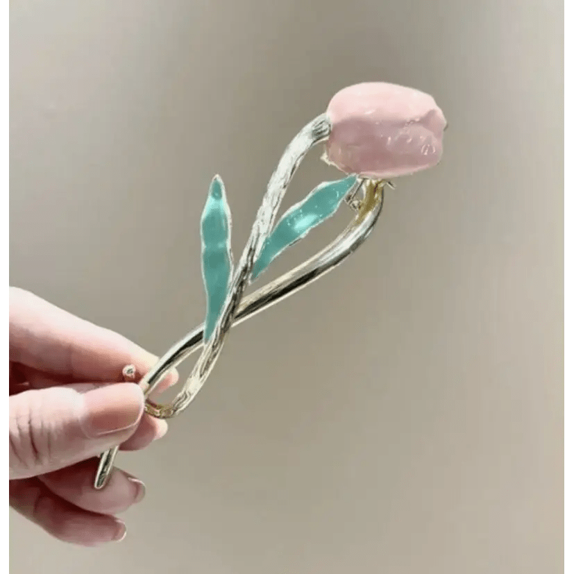 Dainty Floral Ceramic Hair Claw Clip for a Unique Style - Cosparty