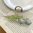 Dainty Floral Ceramic Hair Claw Clip for a Unique Style - Cosparty