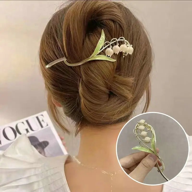 Dainty Floral Ceramic Hair Claw Clip for a Unique Style - Cosparty