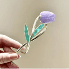 Dainty Floral Ceramic Hair Claw Clip for a Unique Style - Cosparty