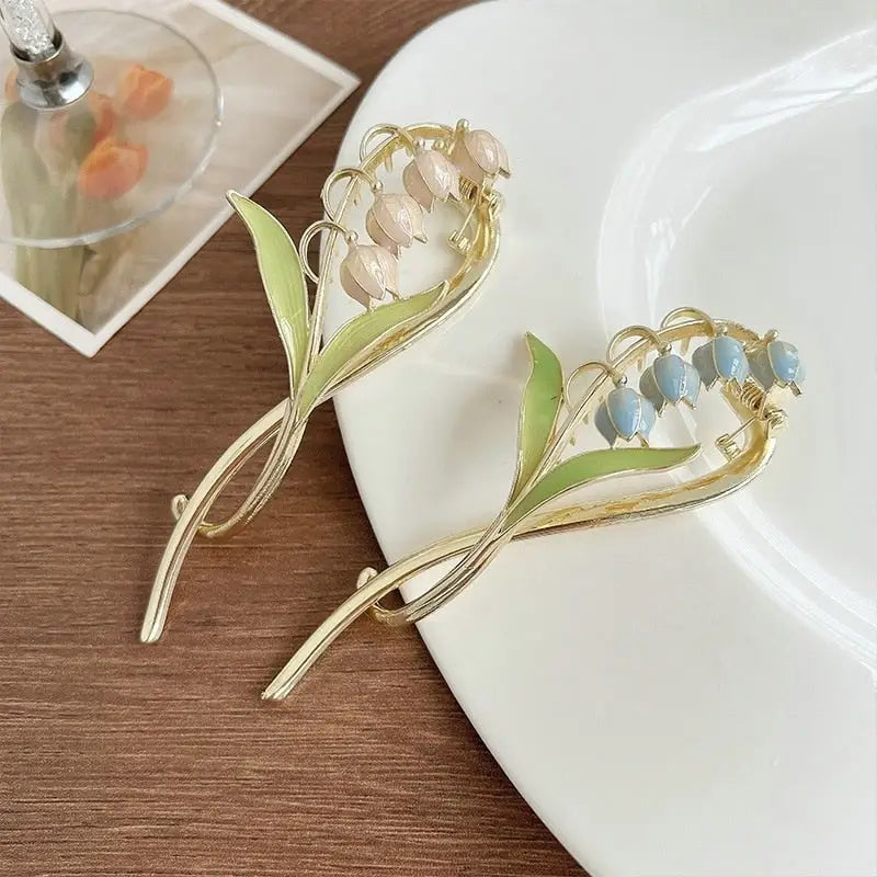 Dainty Floral Ceramic Hair Claw Clip for a Unique Style - hair accessory