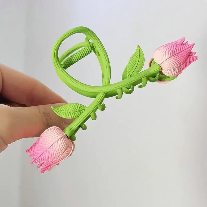 Dainty Floral Ceramic Hair Claw Clip for a Unique Style - Cosparty