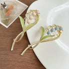 Dainty Floral Ceramic Hair Claw Clip for a Unique Style - Cosparty