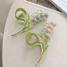 Dainty Floral Ceramic Hair Claw Clip for a Unique Style - Cosparty
