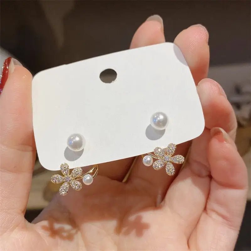 Dainty Tulip Flower Earrings with Gold Details and Backings - Cosparty