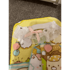 Dainty Vegan Garter Belt with Ruffled Tulle Lace and Pink Hearts - Cosparty