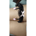 Dainty Vegan Garter Belt with Ruffled Tulle Lace and Pink Hearts - Cosparty