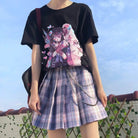 Dark Pastel Goth Oversized Menhera Inspired Tee in Sickly Sweet Style - Cosparty