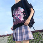 Dark Pastel Goth Oversized Menhera Inspired Tee in Sickly Sweet Style - Cosparty