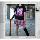 Dark Pastel Goth Oversized Menhera Inspired Tee in Sickly Sweet Style - shirt