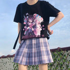 Dark Pastel Goth Oversized Menhera Inspired Tee in Sickly Sweet Style - Cosparty