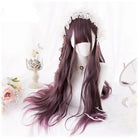 Dark Red Wavy Lolita Wig with Ombre Style and Soft Waves - wig