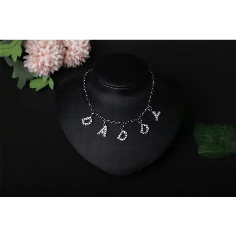 Dazzling Daddy Necklace with Sparkling Rhinestones - Cosparty