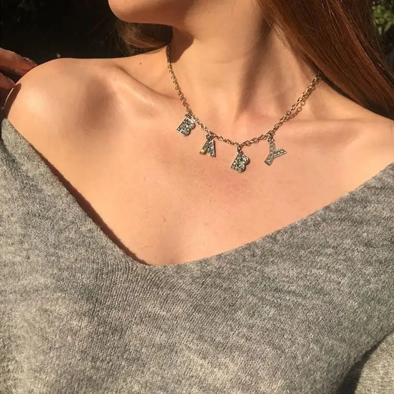 Dazzling Daddy Necklace with Sparkling Rhinestones - Cosparty