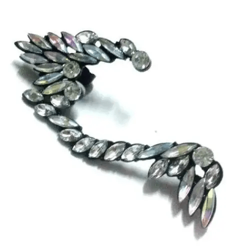 Diamond Rhinestone Elf Ear Clip - On Ear Cuff for Cosplay and Everyday Wear - Cosparty