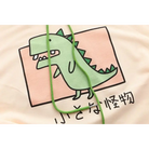 Dino-Green Japanese Inspired Hooded T-Shirt - shirt