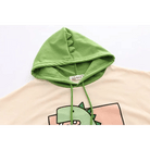 Dino - Green Japanese Inspired Hooded T-Shirt - Cosparty