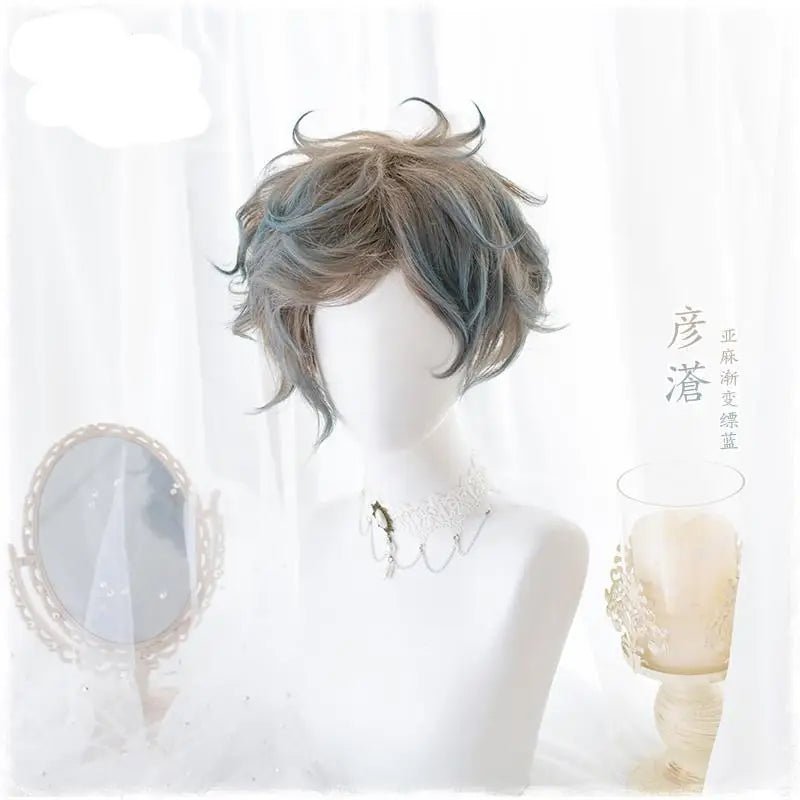 Dirty Blond Short Hair Lolita Wig with Androgynous Flair - Cosparty