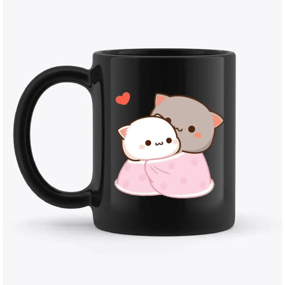 Dudu and Bubu Black Mug for Stylish Sipping - Cosparty