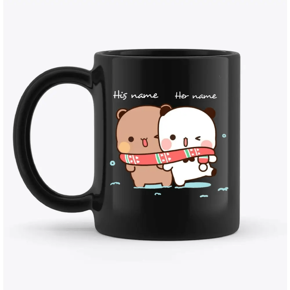 Dudu and Bubu Black Mug for Stylish Sipping - Cosparty
