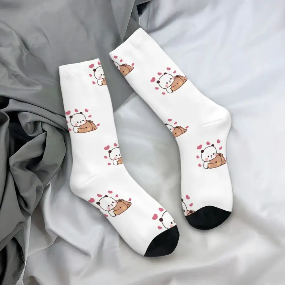 Dudu & Bubu Cozy Socks for Fun and Warm Feet - White / One Size