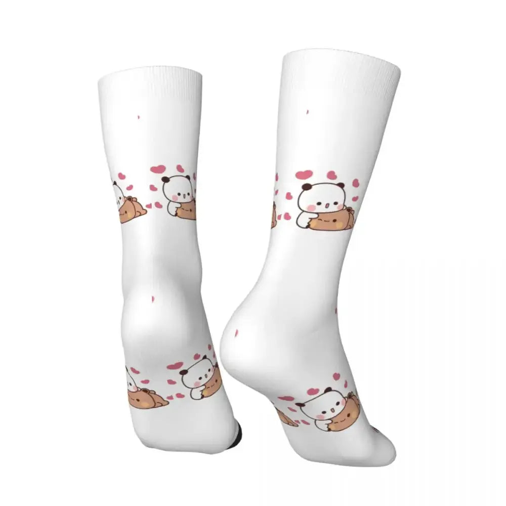 Dudu & Bubu Cozy Socks for Fun and Warm Feet - White / One Size