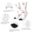 Dudu & Bubu Cozy Socks for Fun and Warm Feet - White / One Size