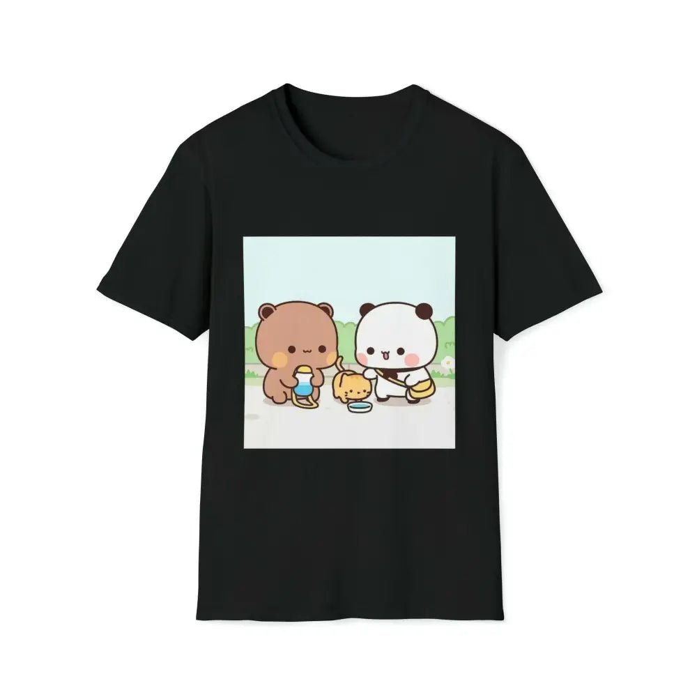 Dudu Bubu Feeding Cat T-Shirt for Casual Wear and Fans - Cosparty