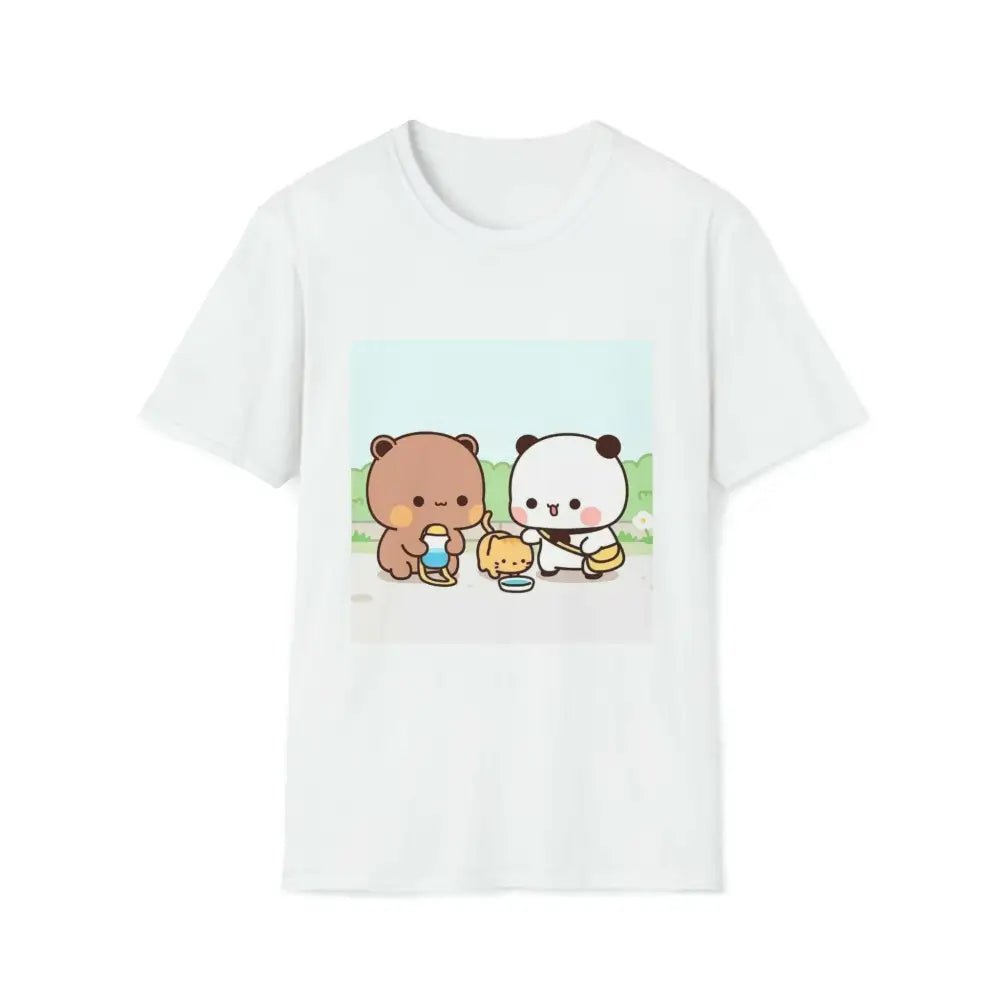 Dudu Bubu Feeding Cat T-Shirt for Casual Wear and Fans - Cosparty