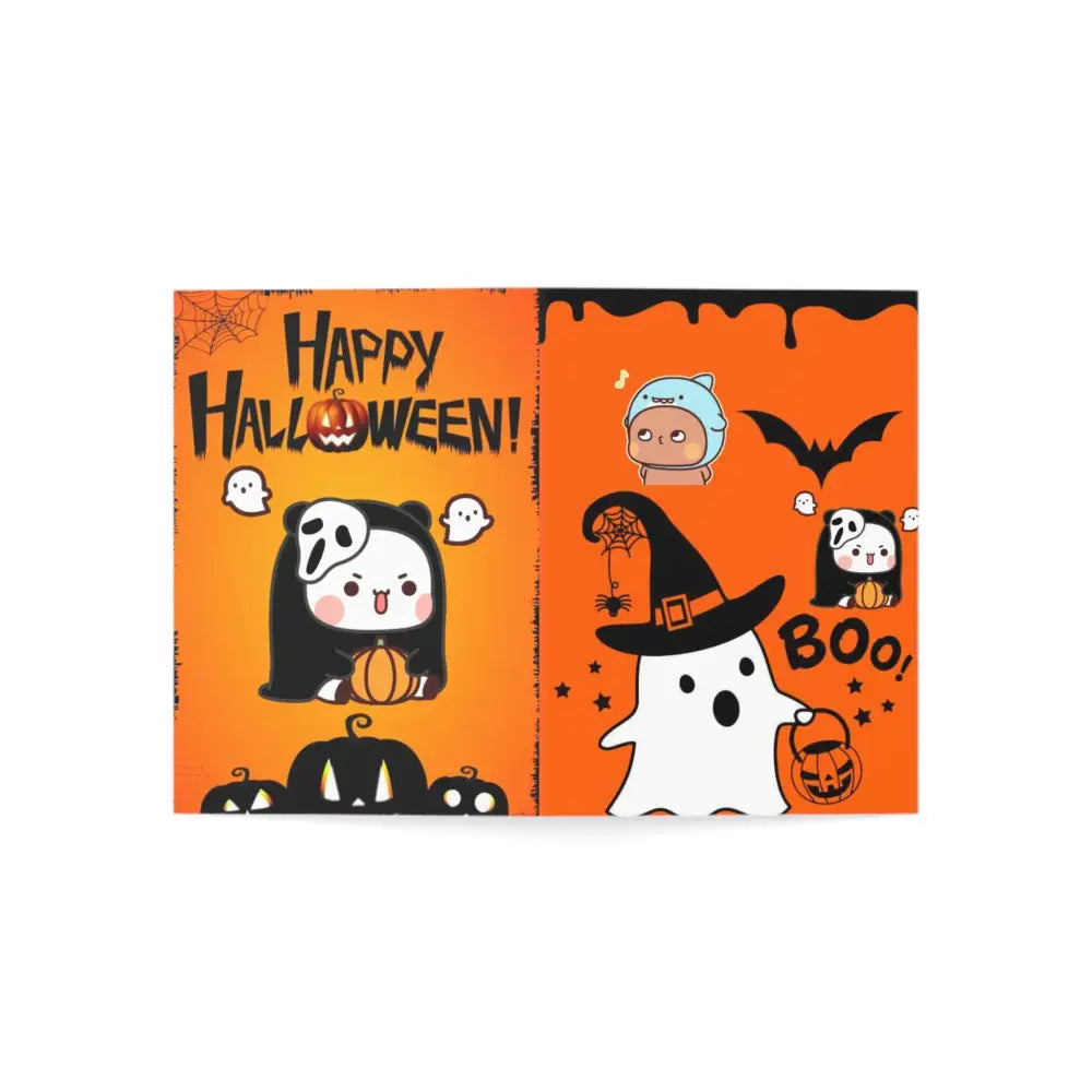 Dudu & Bubu Halloween Card for Spooky Celebrations - 3.5’’ x 4.9’’ (Vertical) / Uncoated / 1 pc - Paper products