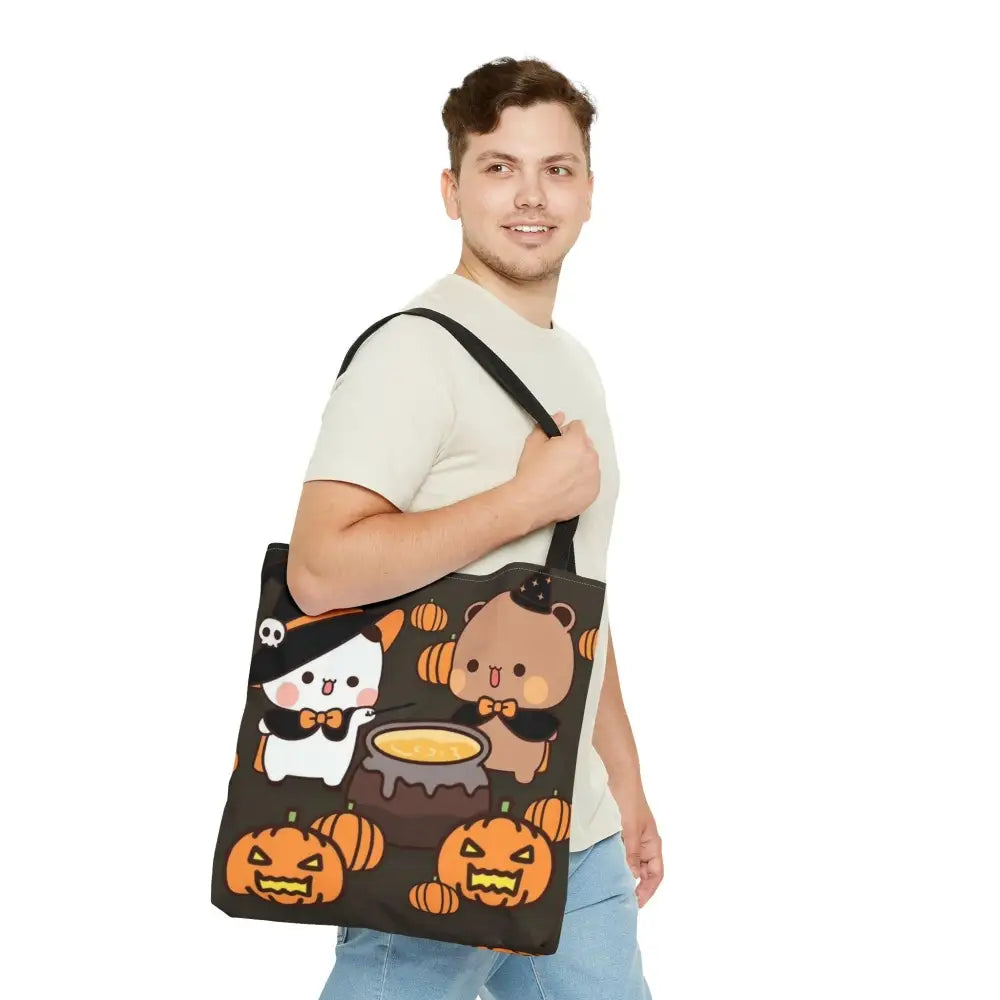 Dudu & Bubu Halloween Tote Bag for Spooky-Cute Style - Large - Bags