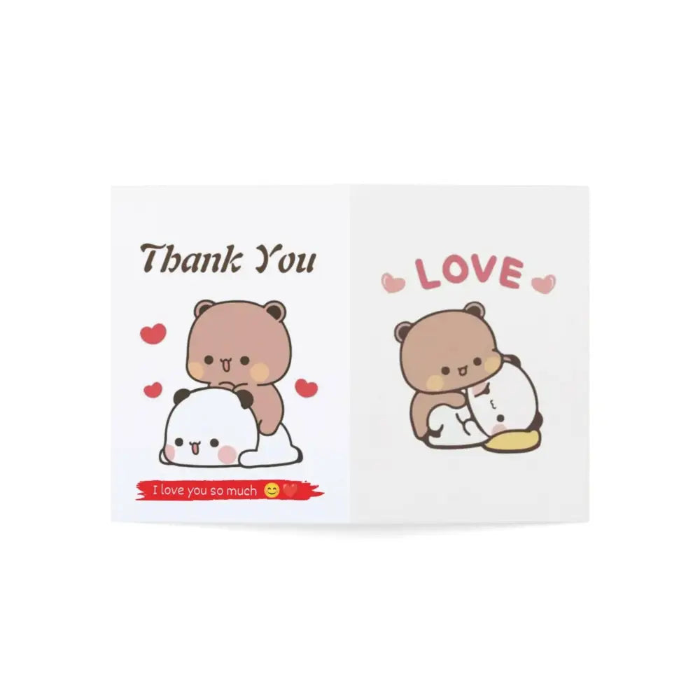 Dudu & Bubu Thank You Card on High-Quality Cardstock - Paper products