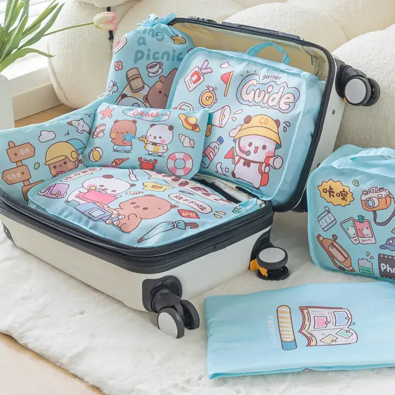 Dudu & Bubu Travel Storage Bag 7 Piece Set for Organized Travel