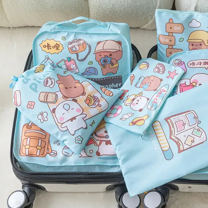 Dudu & Bubu Travel Storage Bag 7 Piece Set for Organized Travel