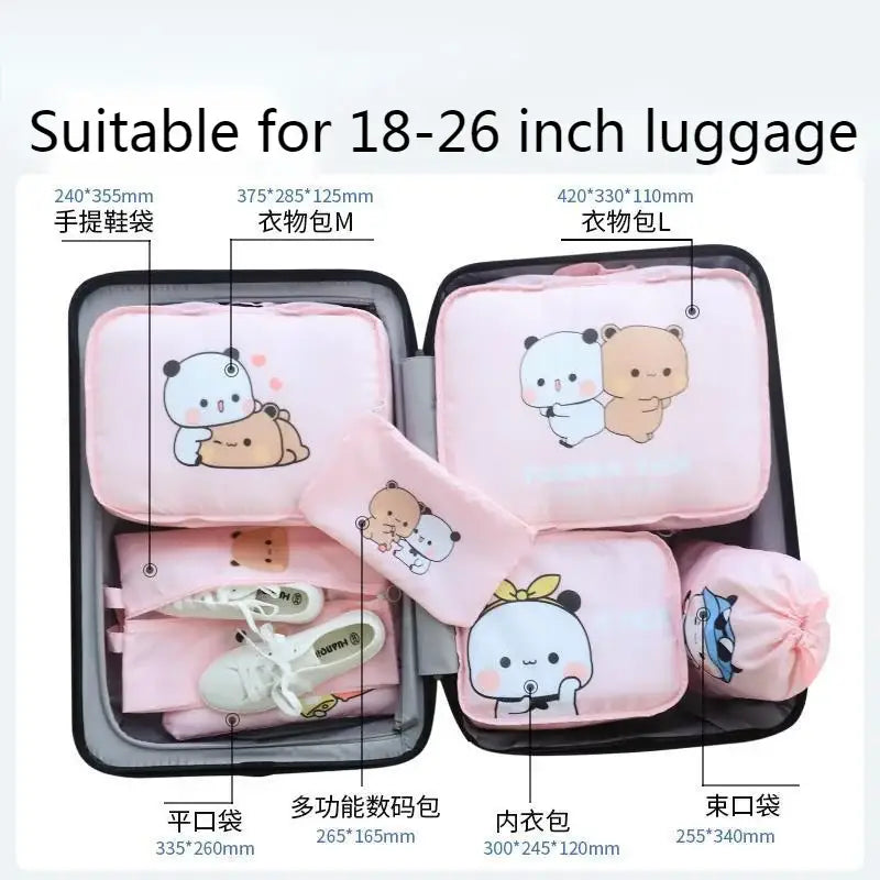 Dudu & Bubu Travel Storage Bag 7 Piece Set.