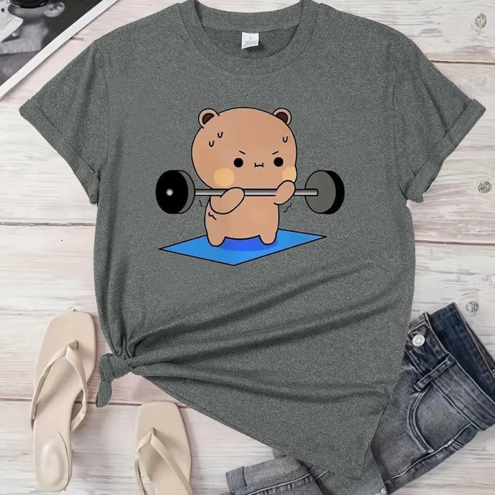 Dudu & Bubu Women's Gym T-Shirt for Comfortable Workouts - Cosparty