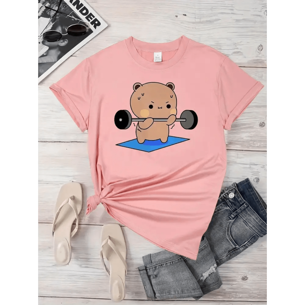 Dudu & Bubu Women's Gym T-Shirt for Comfortable Workouts - Cosparty