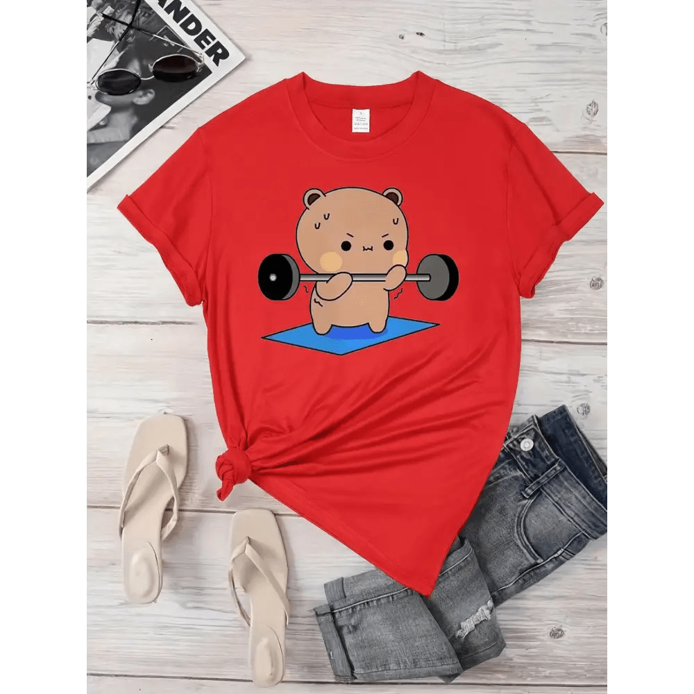 Dudu & Bubu Women's Gym T-Shirt for Comfortable Workouts - Cosparty