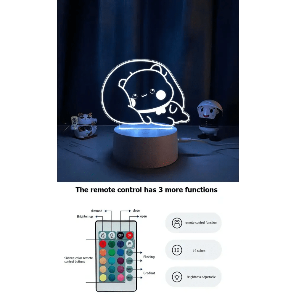 Dudu Night Light with 16 Colour Options for a Playful Glow - Cosparty