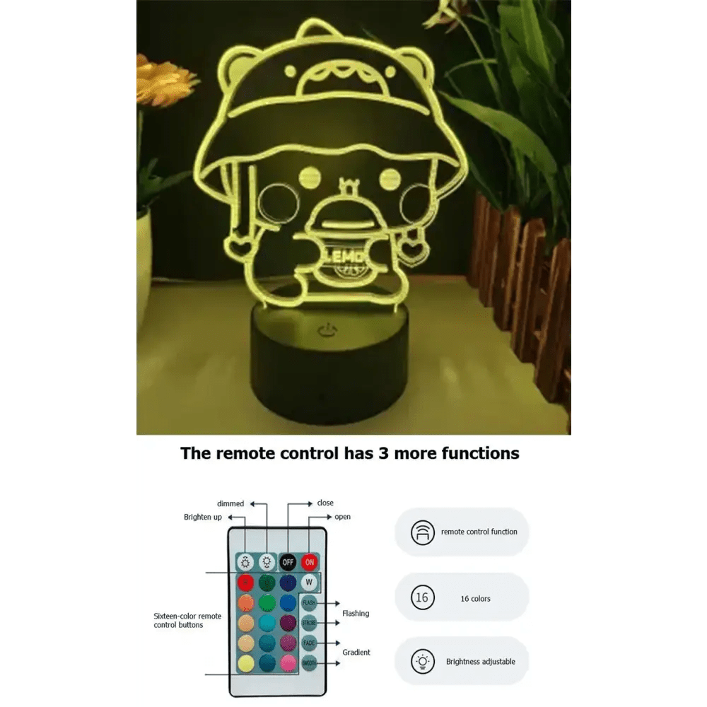 Dudu Night Light with 16 Colour Options for a Playful Glow - Cosparty