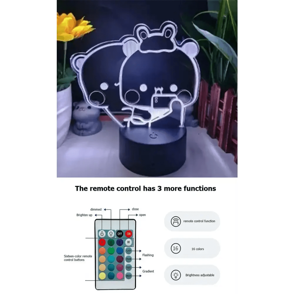 Dudu Night Light with 16 Colour Options for a Playful Glow - Cosparty