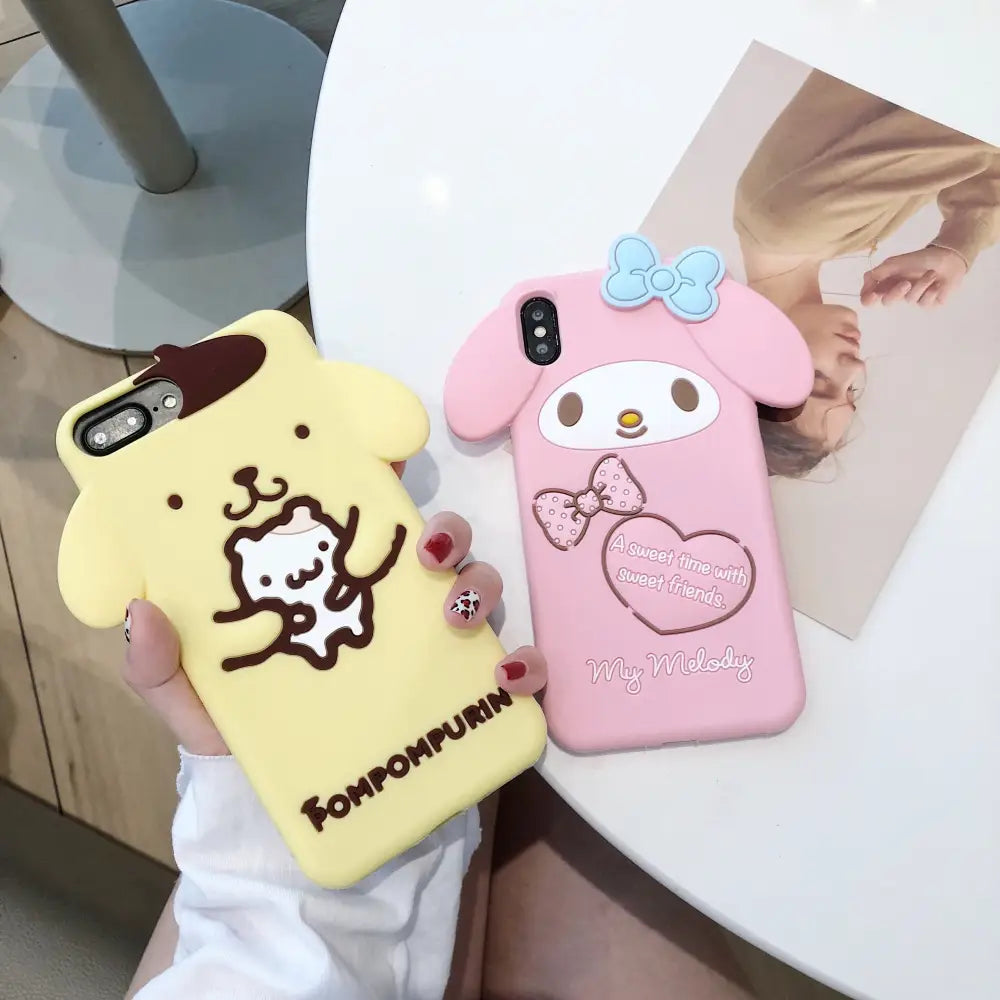 Durable 3D Rubber iPhone Cases Featuring Sanrio Characters - phone case