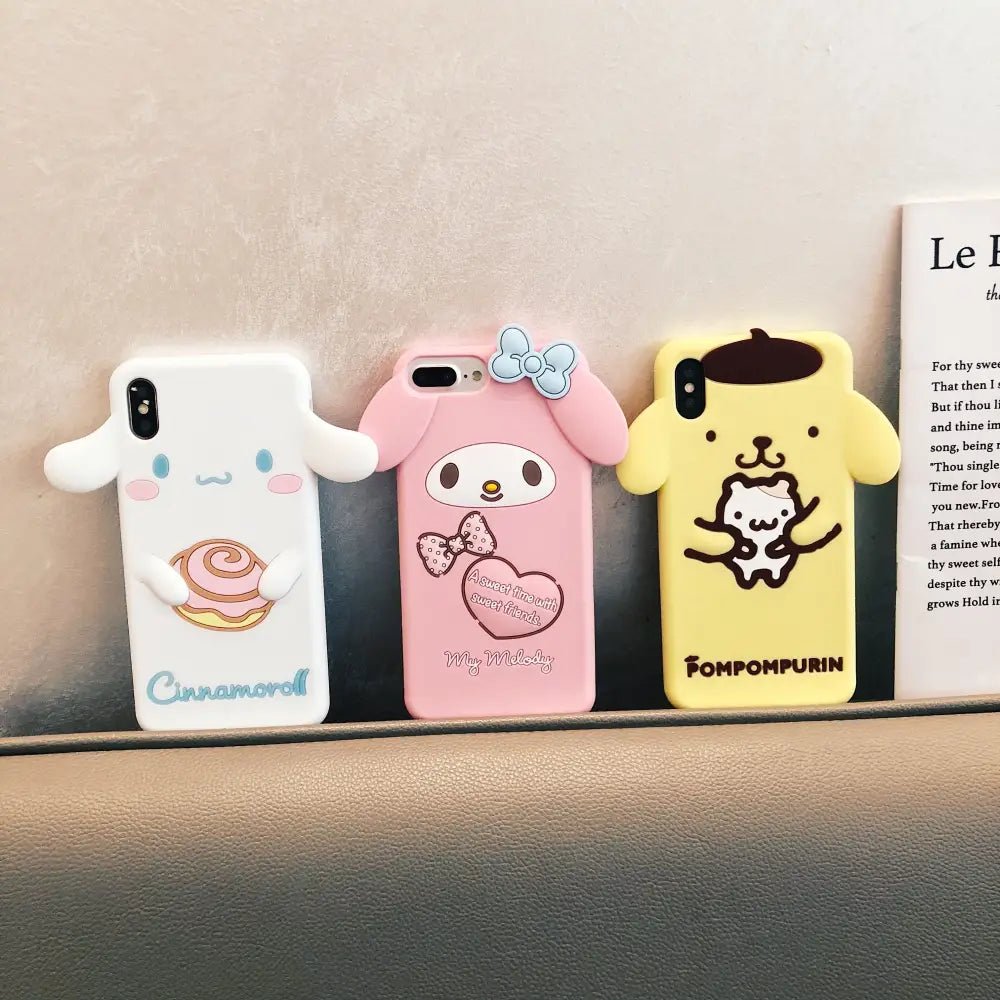 Durable 3D Rubber iPhone Cases Featuring Sanrio Characters - Cosparty