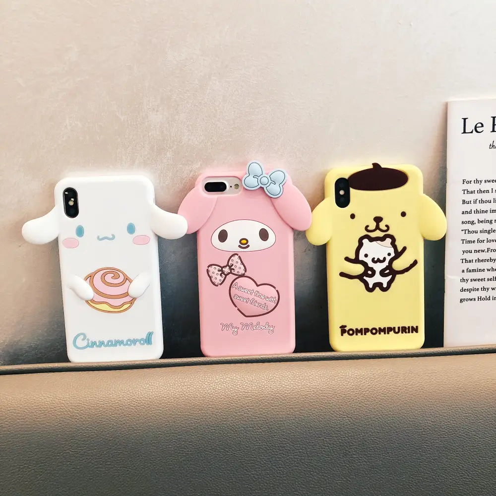 Durable 3D Rubber iPhone Cases Featuring Sanrio Characters - phone case